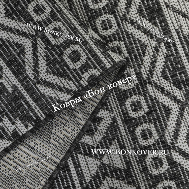 Безворсовый ковер дизайн 148 Черный new