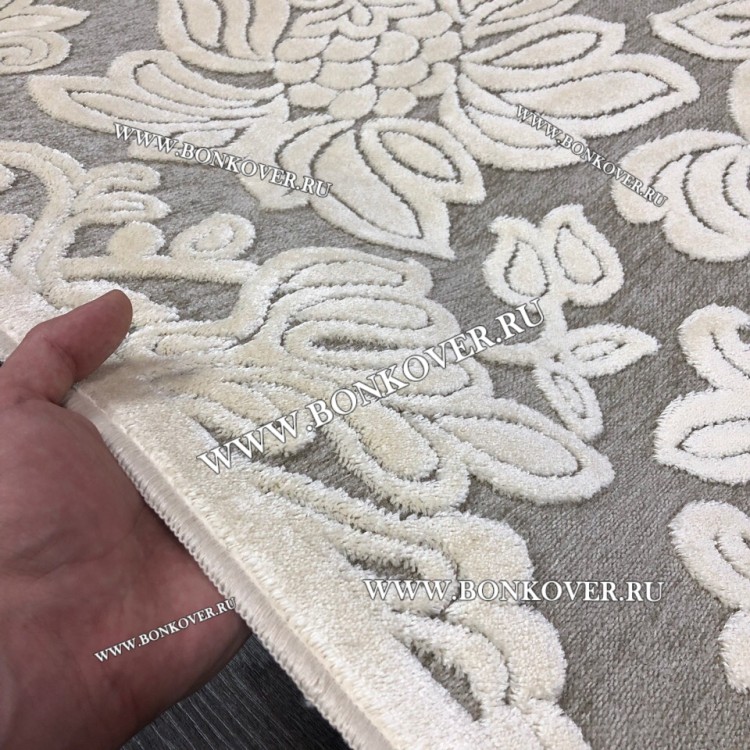 Тонкий Ковер Из Вискозы Круг Арт 30540