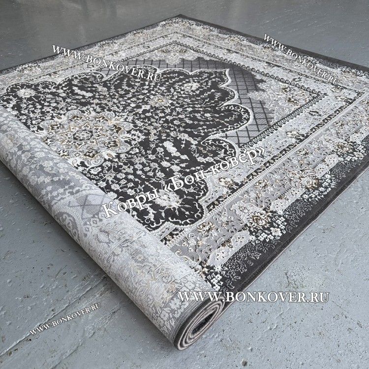 Турецкий Ковер Для гостиной New дизайн 373 Серый