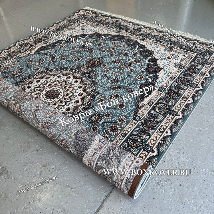 Ковер Для Гостиной Медальон Голубой Дизайн 30319