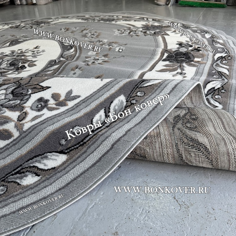 Ковер Лайт Карпет  New 8 Арт 30311 Овал Серый