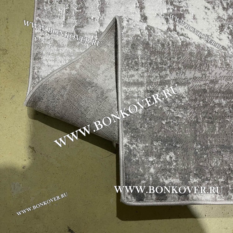 Современный Турецкий Ковер Дизайн 190 Серый с Белым